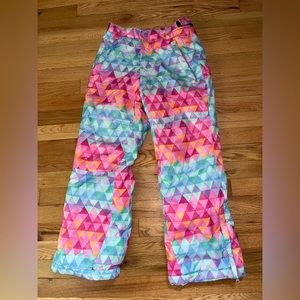 Eddie Bauer snow pants sz M 10-12 multicolor waterproof